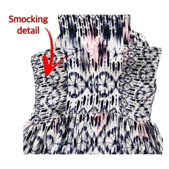 Amanda Uprichard "Elle" Sleeveless Sand Dollar printed silk Dress, Size P - Picture 10 of 13